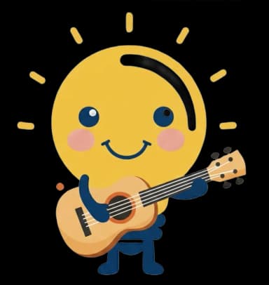 Little Lumos mascot - guitarist