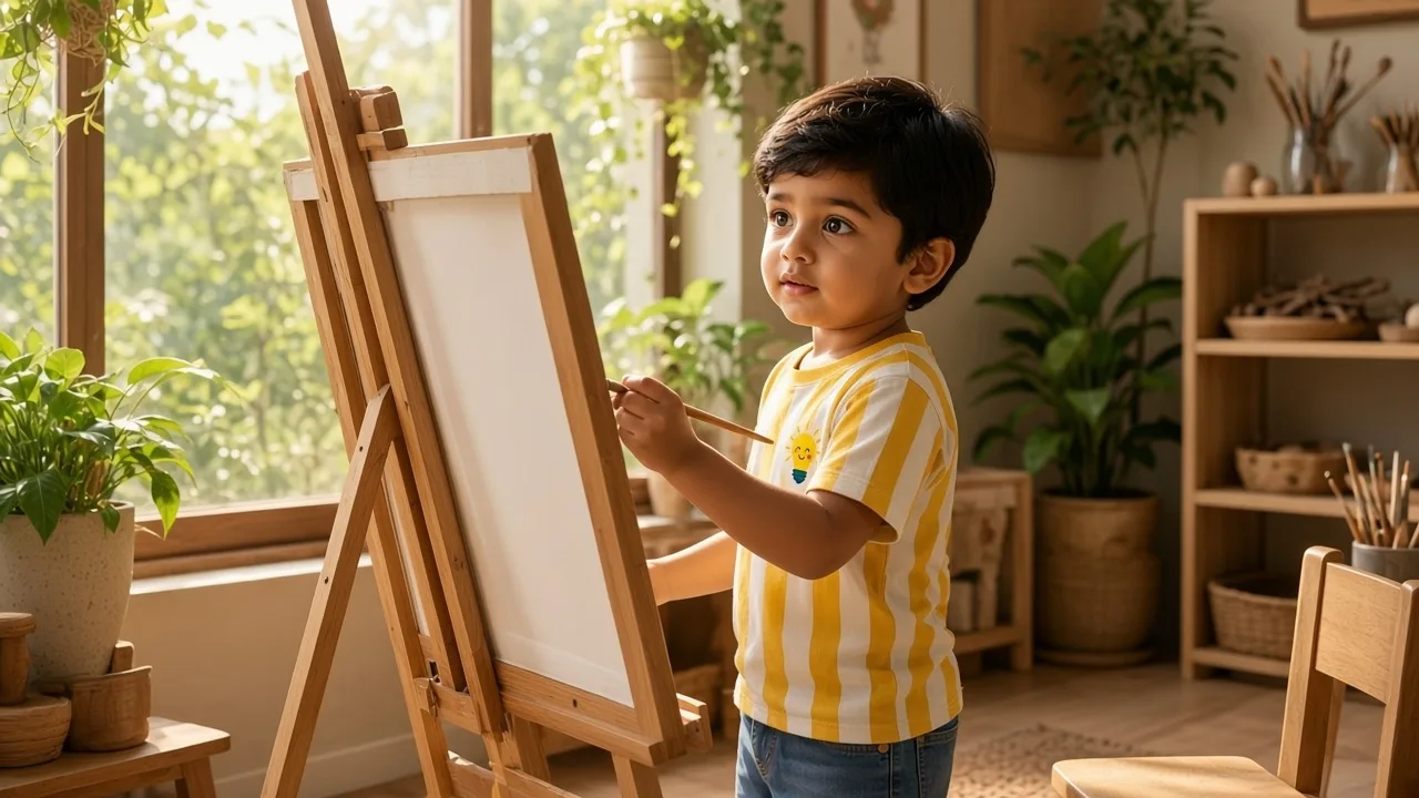 A calm, natural, child-centred Reggio learning environment