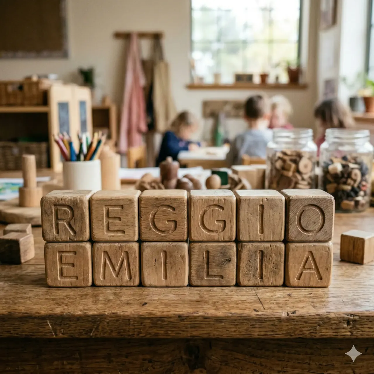 Reggio Emilia learning philosophy illustration